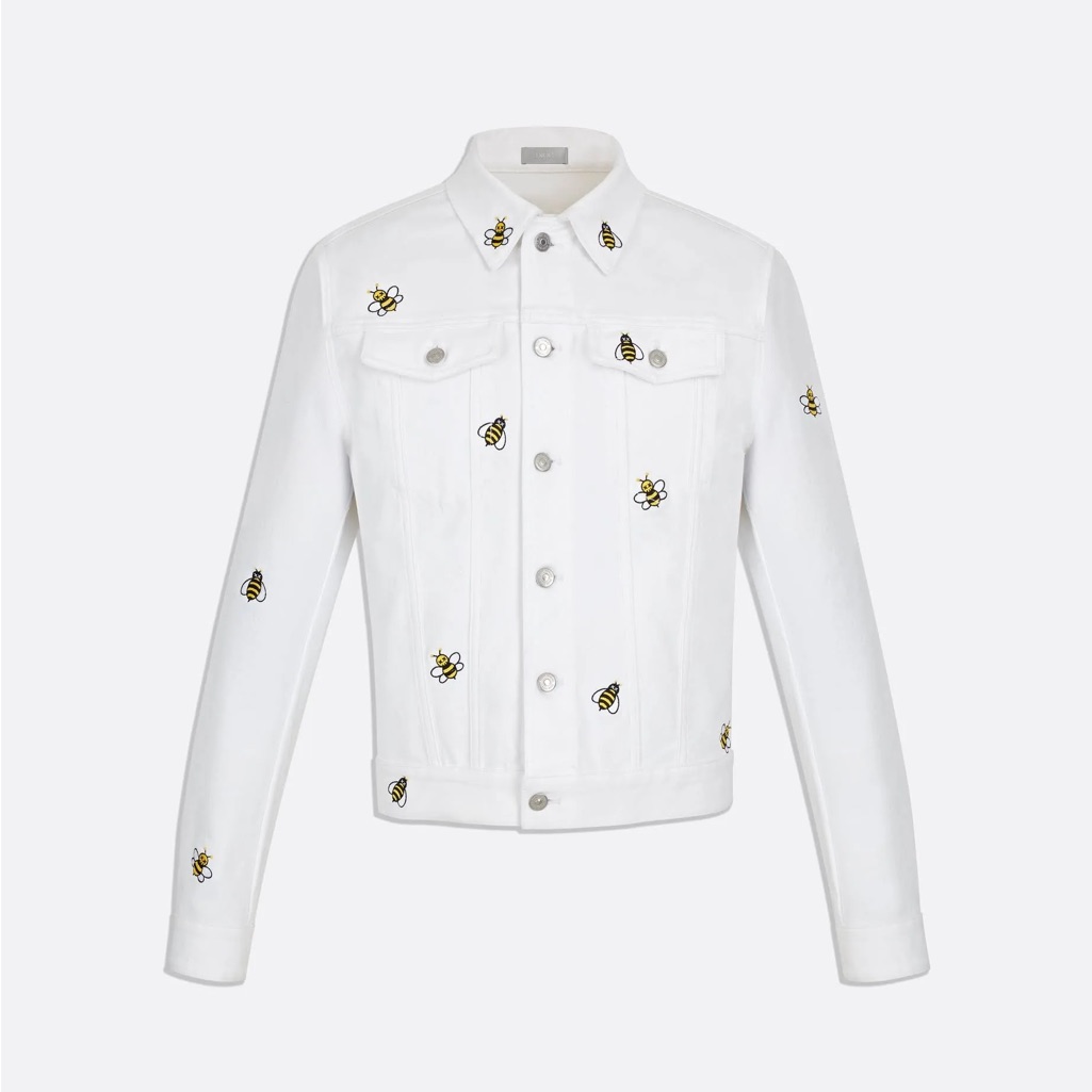 Dior X Kaws Denim Jacket With Embroidered Details